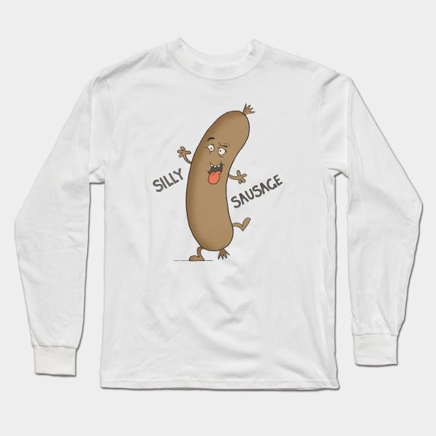 Silly Sausage Long Sleeve T-Shirt by CarlBatterbee